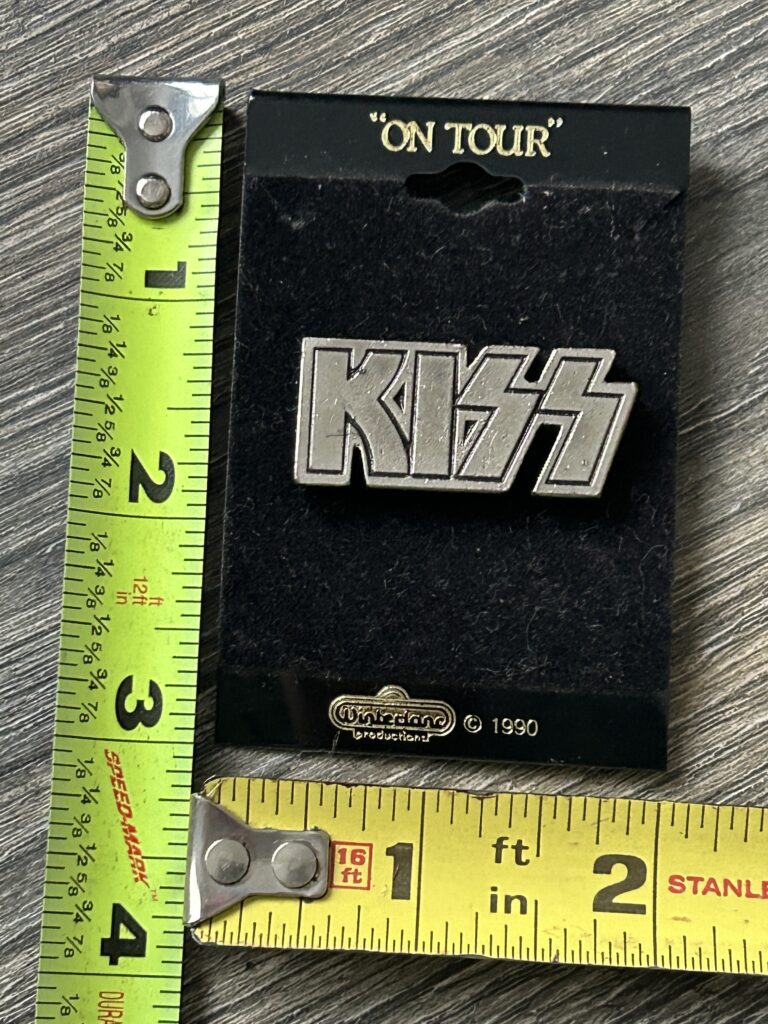 KISS Pin Badge Enamel Hot In The Shade Concert Tour Winterland 1990 Vintage Kiss