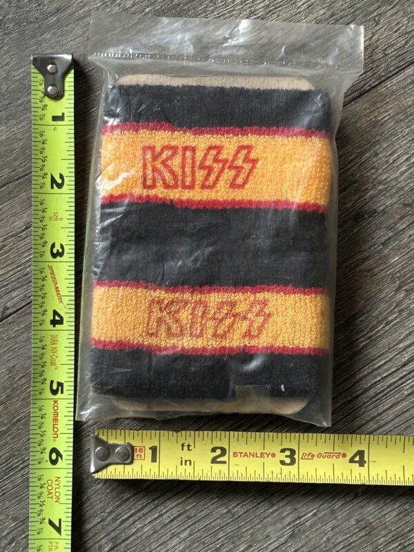 KISS Wristband Set Red Outline Logo Black Orange Vintage Kiss Memorabilia 1980's