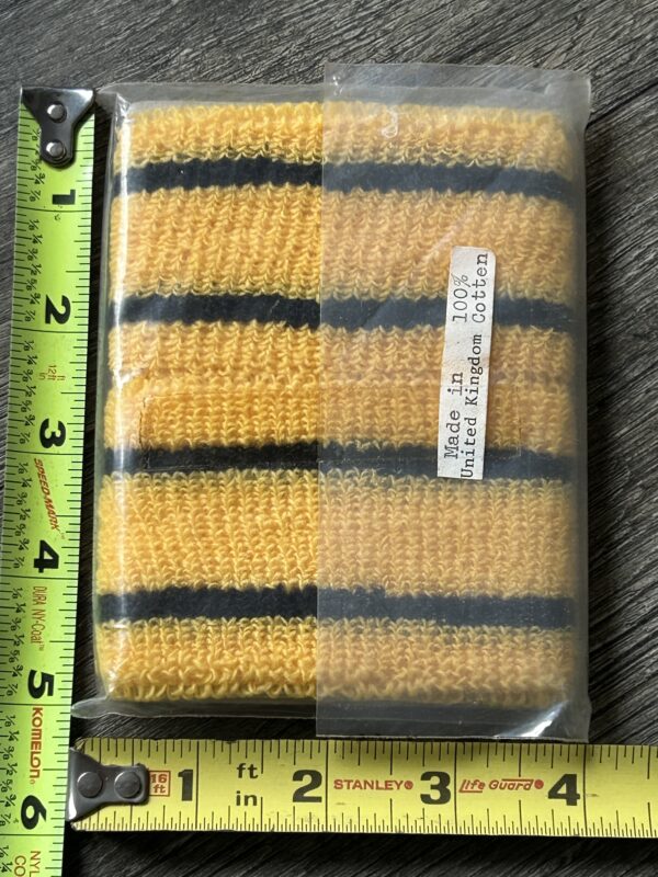 KISS Wristband Set Black Logo Yellow Knit Vintage Kiss Memorabilia 1980's