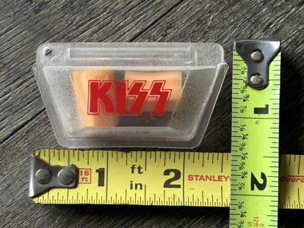 KISS Keychain Earplugs Loudest Band In The World UNUSED LeftHole Vintage Kiss B