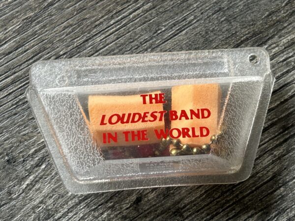 KISS Keychain Earplugs Loudest Band In The World UNUSED LeftHole Vintage Kiss B