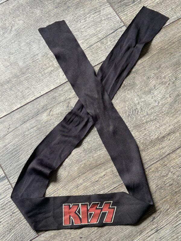 KISS Headband Red White Black UNWORN Vintage Kiss Memorabilia 1980's