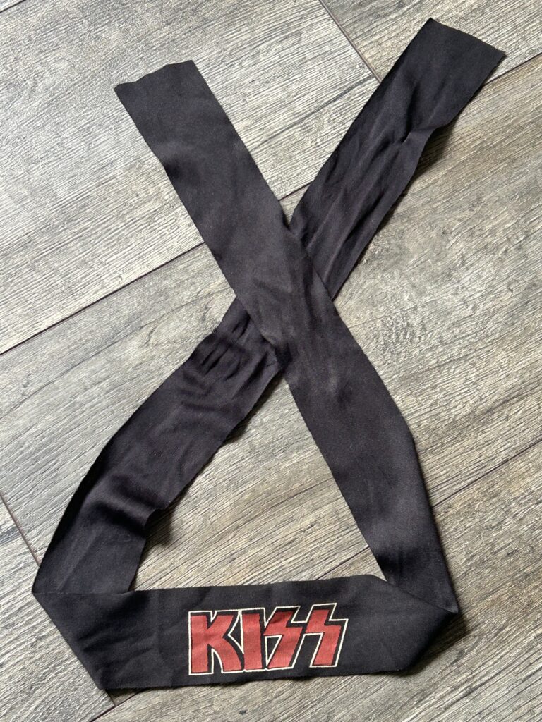 KISS Headband Red White Black UNWORN Vintage Kiss Memorabilia 1980's