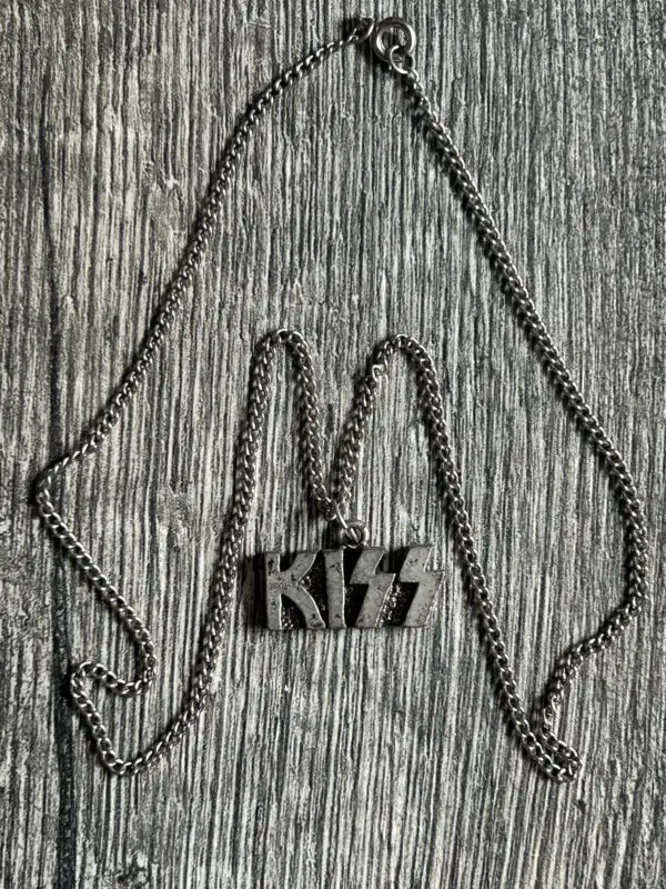 KISS Pendant Necklace Jewelry Vintage Kiss Memorabilia Aucoin Era Head Shop