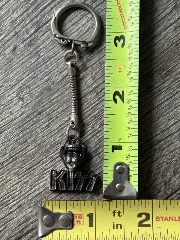 KISS Keychain Gene Simmons Tongue w/ Logo Metal Vintage Kiss Memorabilia 1980's