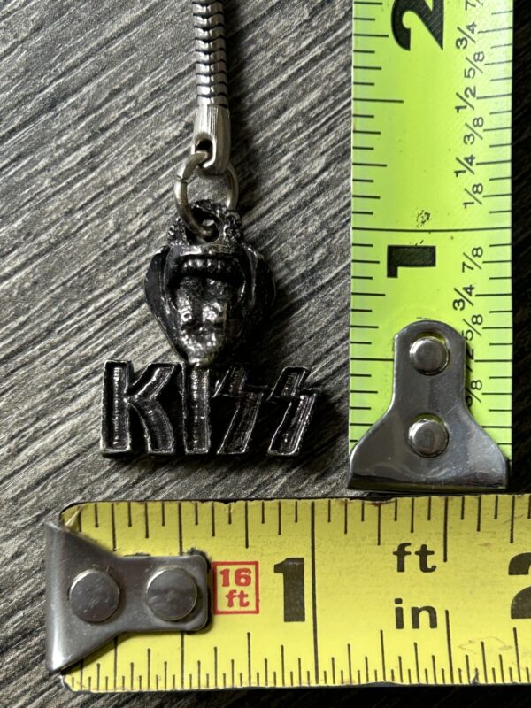 KISS Keychain Gene Simmons Tongue w/ Logo Metal Vintage Kiss Memorabilia 1980's