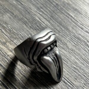 KISS Ring Gene Simmons Tongue Men's Silver Metal Vintage Kiss Memorabilia 1980's