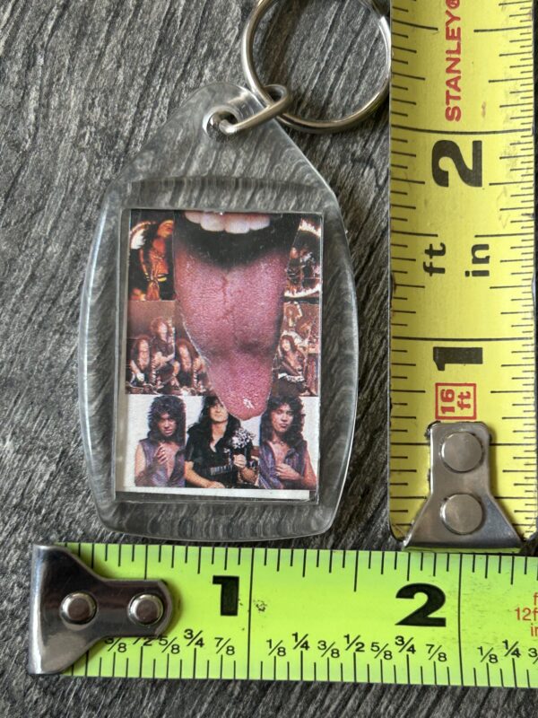 KISS Keychain Animalize Gene Simmons Tongue 2 Sided Vintage Kiss Memorabilia