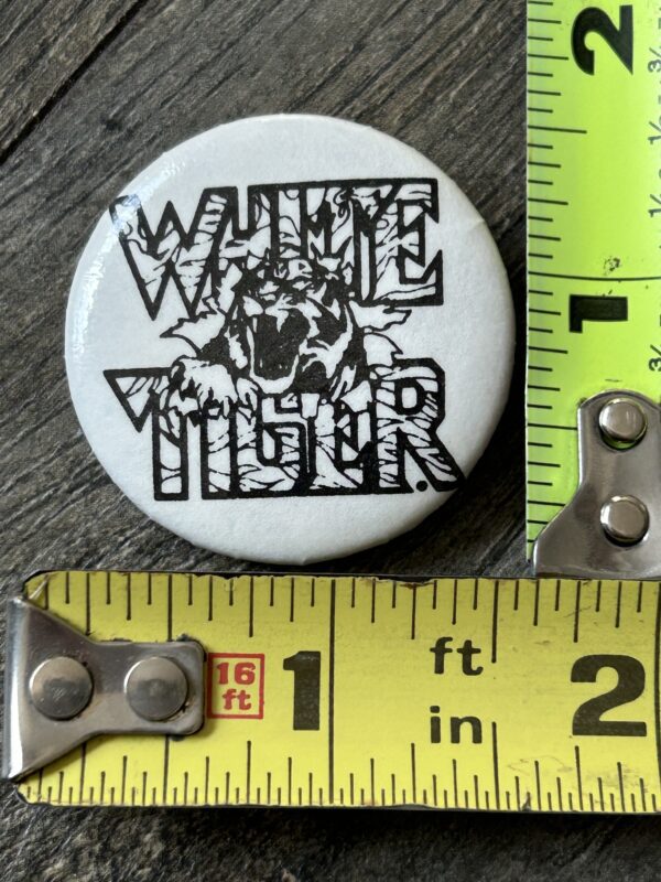Kiss Pin Button MARK ST. JOHN White Tiger Promo 1986 Vintage Kiss Memorabilia