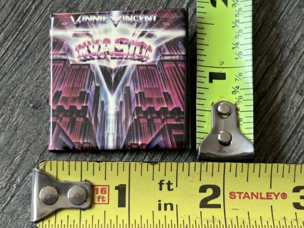 Kiss Pin Button VINNIE VINCENT INVASION Album Square Vintage Kiss Memorabilia