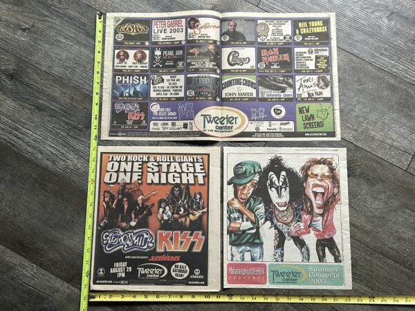 KISS Concert Ad Advert Lot Domination Tour Tweeter NJ Aug 29 2003 Vintage Kiss