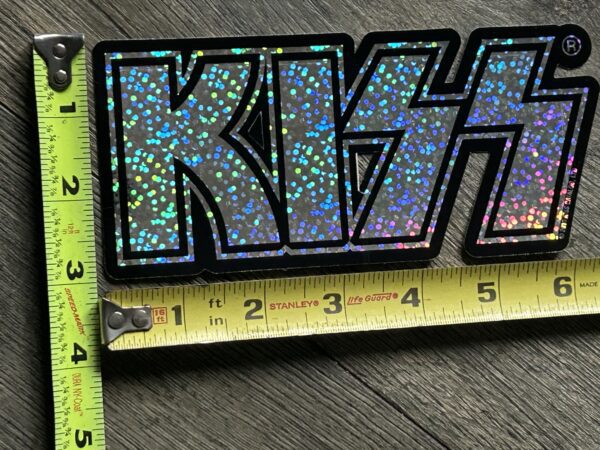 KISS Sticker Logo Silver Glitter Sparkle 3x6.5 UNUSED Vintage Kiss Memorabilia