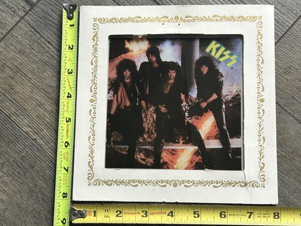 KISS Glass Photo Animalize Album Back Cover 8x8 Vintage Kiss Memorabilia Carr B