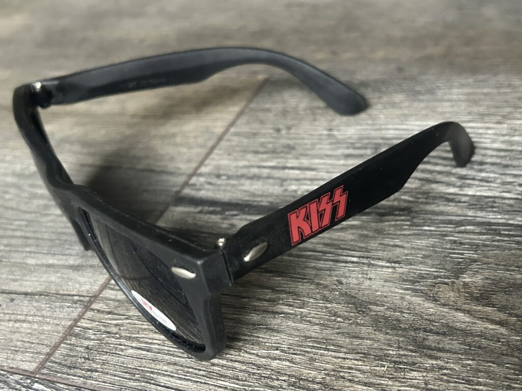 KISS Sunglasses Hot In The Shade Tour Red Logo Dark Vintage Kiss Memorabilia