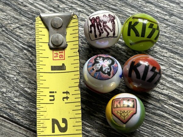 KISS Marble Set #5 1970's Rock And Roll Over Destroyer Army Logo Vintage Kiss