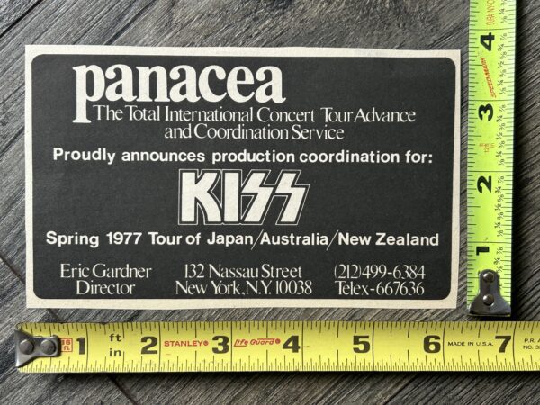 KISS Concert Ad Rock And Roll Over Tour 1977 Japan Australia New Zealand Aucoin
