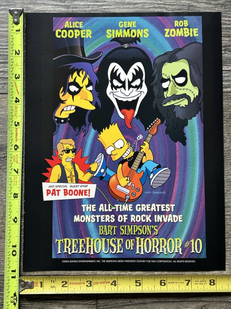 KISS Comic Ad GENE SIMMONS Bart Simpson's Treehouse Of Horror #10 Bongo 2004 C