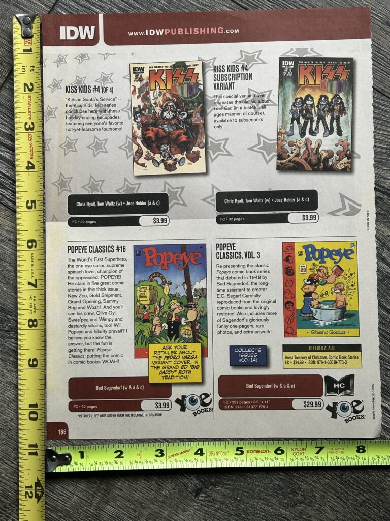 KISS Comic Ad Advert Kiss Kids #4 Regular Variant IDW Comics Kiss Memorabilia
