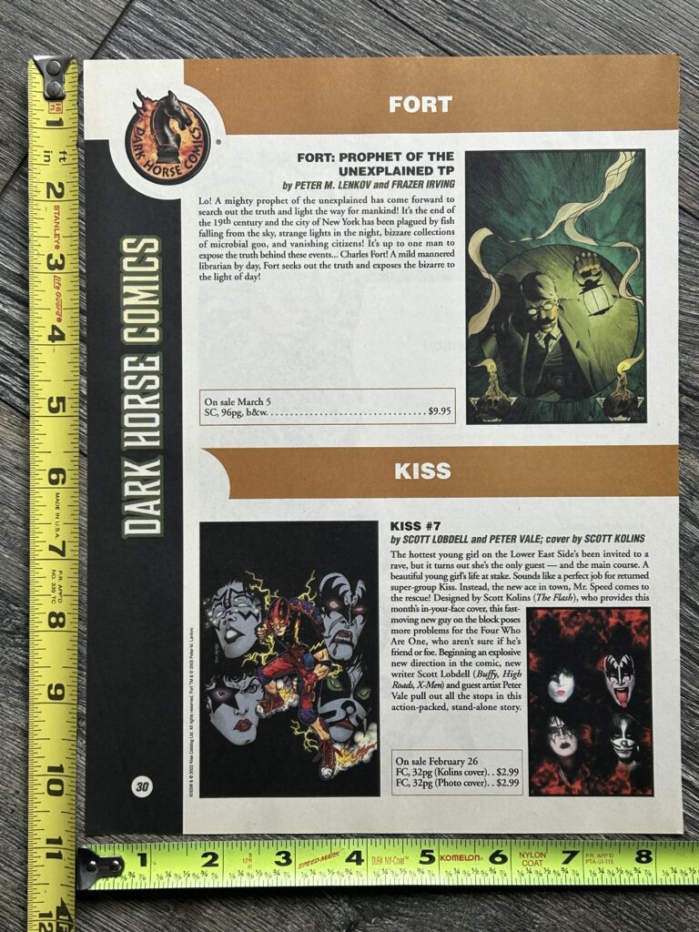 KISS Comic Ad Advert Kiss #7 Dark Horse Comics 2003 Vintage Kiss Memorabilia