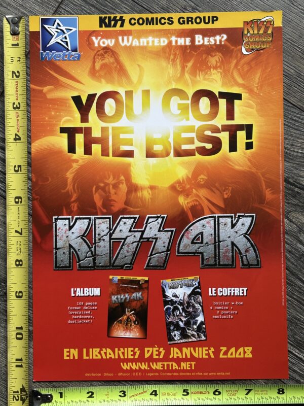 KISS Comic Ad Kiss 4K Special Edition France Wetta Kiss Comics Group Memorabilia