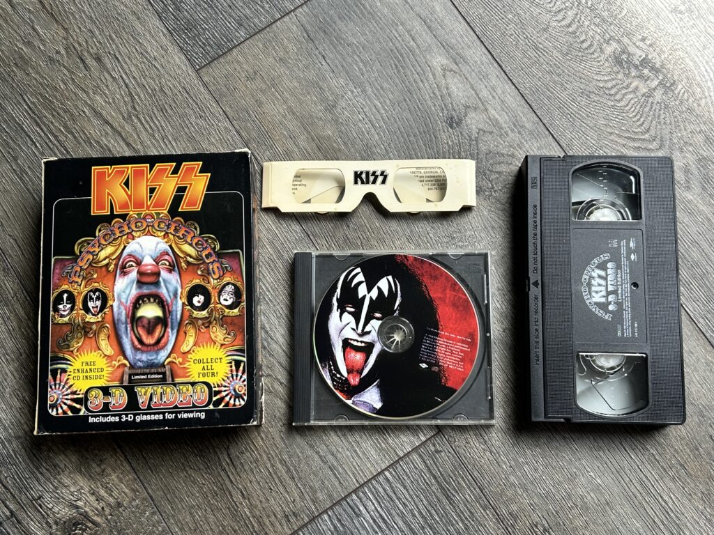 KISS VHS CD Set PSYCHO CIRCUS 3-D Video Ltd Ed w/ Glasses Gene Simmons