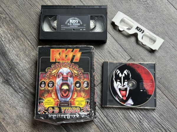 KISS CD VHS Set PSYCHO CIRCUS 3-D Video Ltd Ed Glasses Gene Simmons Shrinkwrap