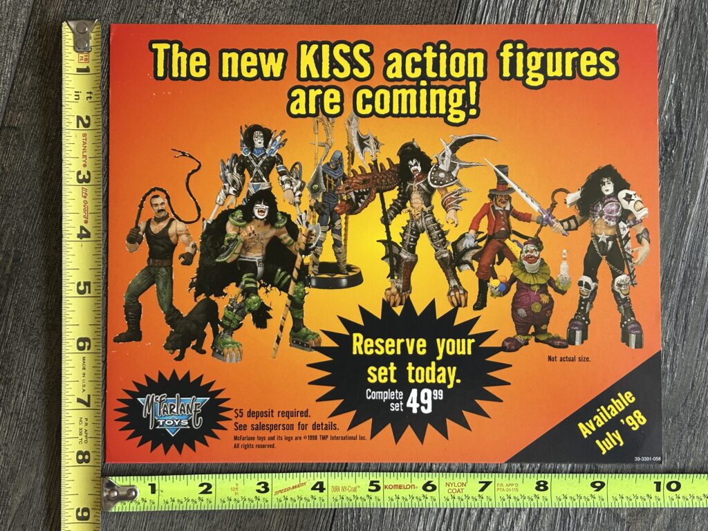 KISS Store Display Promo Psycho Circus McFarlane Action Figures Set Vintage Kiss