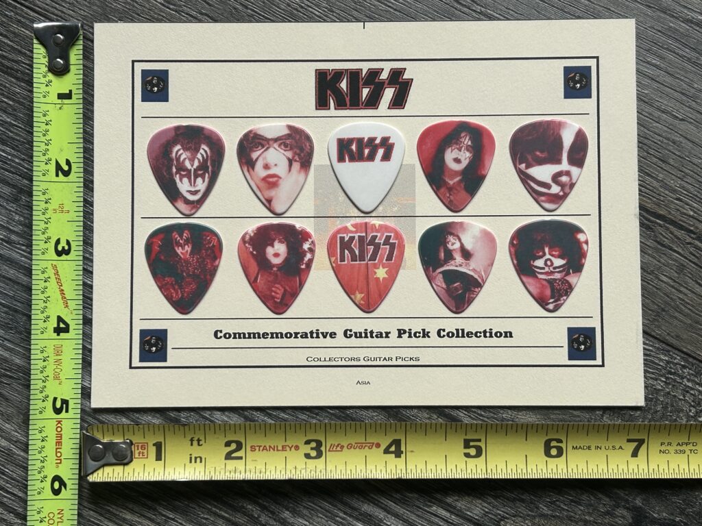 KISS Guitar Pick 10pc Set Collection Vintage Kiss Memorabilia Ace Paul Gene Pete