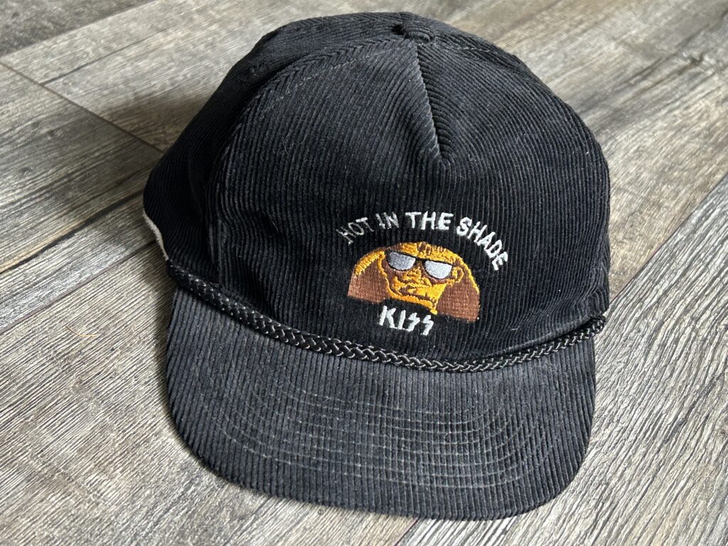 KISS Hat Hot In The Shade Concert Tour Promo Sphinx UNWORN Corduroy Vintage Kiss