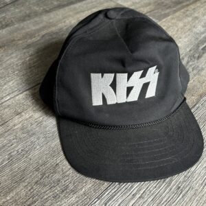 KISS Hat Silver Embroidered Logo UNWORN Winterland Revenge 1992 Vintage Kiss