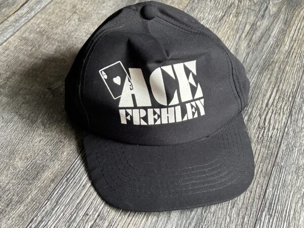 Kiss Hat ACE FREHLEY Trouble Walkin White Logo UNWORN Vintage Kiss Memorabilia