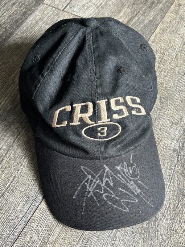 Kiss Hat PETER CRISS 3 Logo SIGNED Autograph Adjustable Vintage Kiss Memorabilia