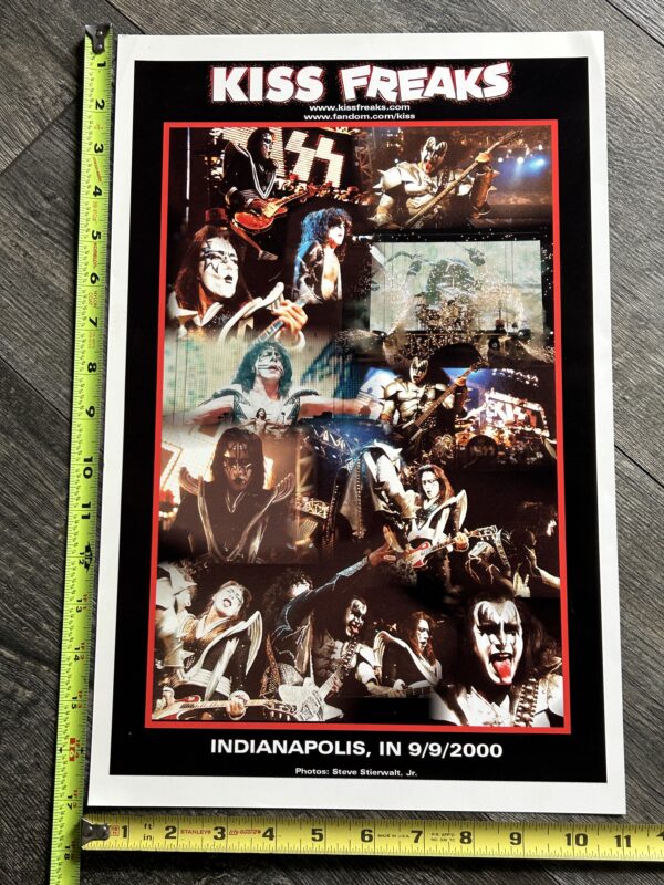 KISS Poster Concert Collage Farewell Tour Indianapolis Indiana 2000 Vintage Kiss