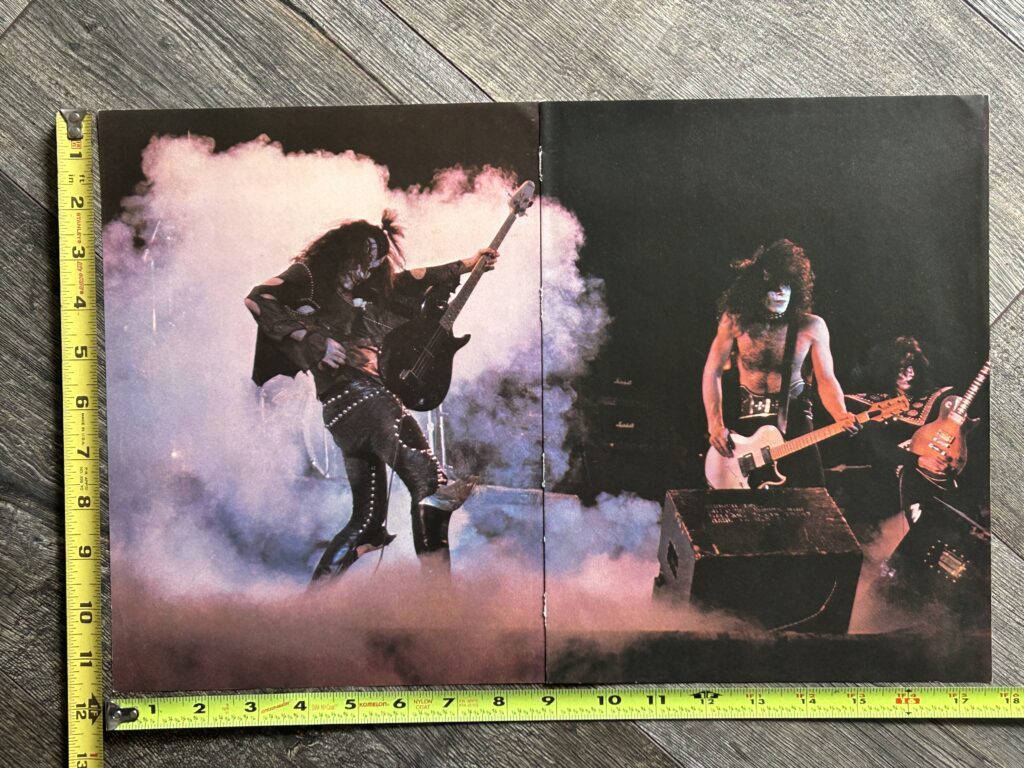 KISS Poster Centerfold Hotter Than Hell Tour 1980's Vintage Kiss Aucoin Era