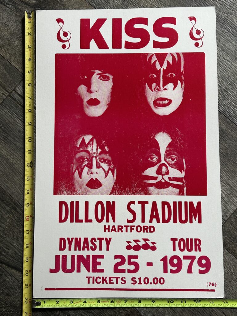 KISS Concert Poster Retro Novelty Dynasty Tour Hartford CT 1977 Vintage Kiss B