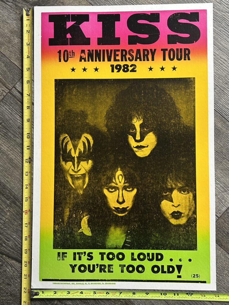 KISS Concert Poster Retro Novelty 10th Anniversary Creatures Tour Vintage Kiss