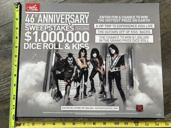 KISS Poster Promo Sonic Boom Guitar Center Sweepstakes Vintage Kiss Memorabilia