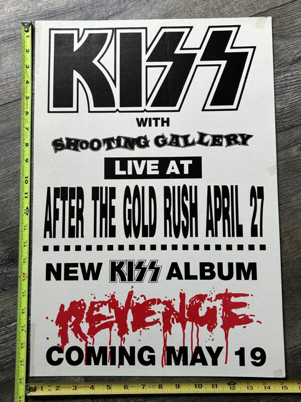 KISS Concert Poster Revenge Club Tour After Gold Rush Phoenix Apr27 Vintage Kiss