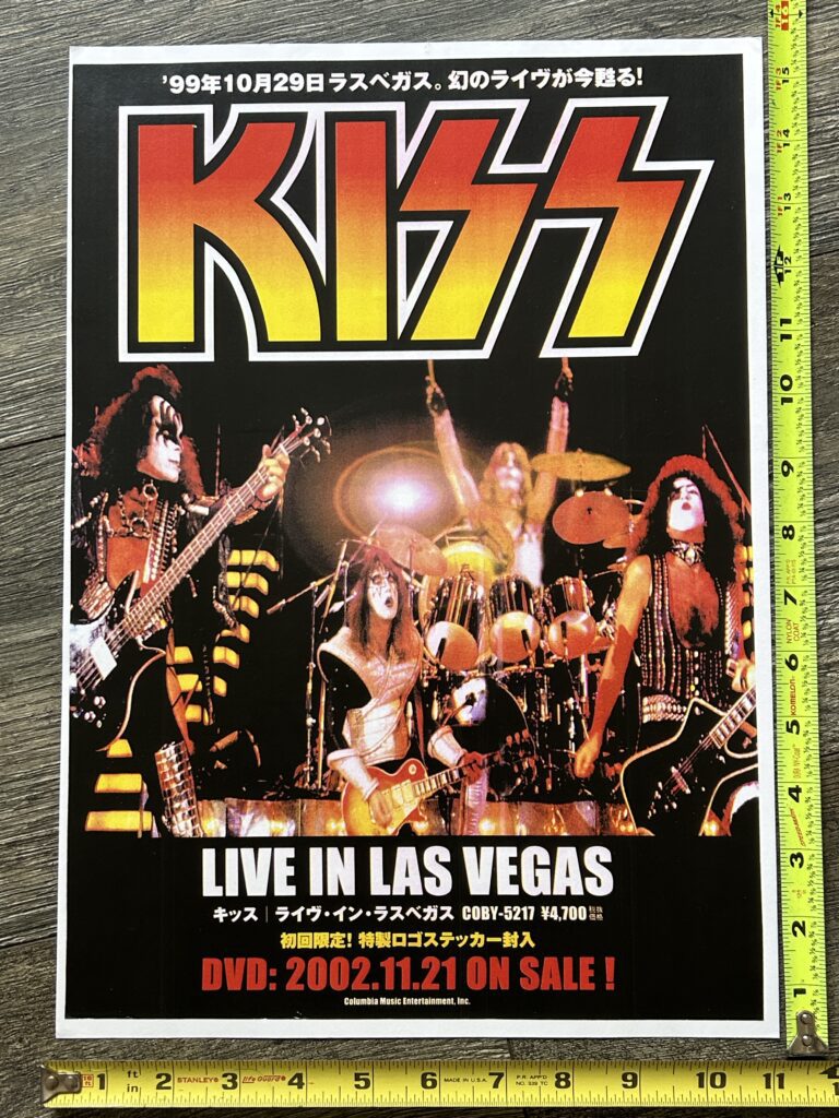 KISS Poster CustomMade Live In Las Vegas DVD Release Japan Japanese Vintage Kiss