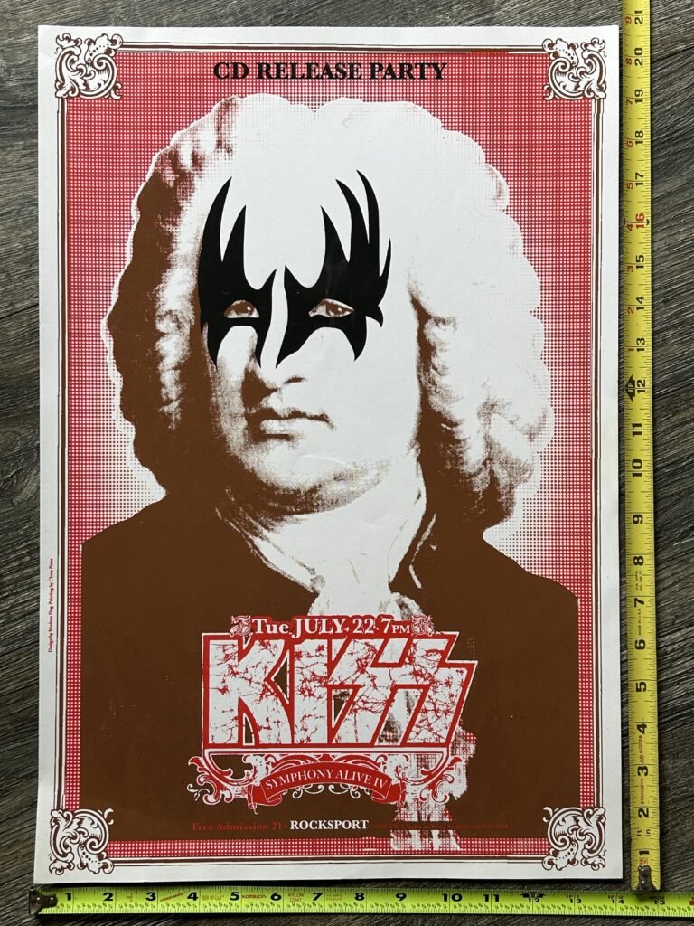 KISS Poster Alive IV Symphony Concert CD Release Party Seattle 2003 Vintage Kiss