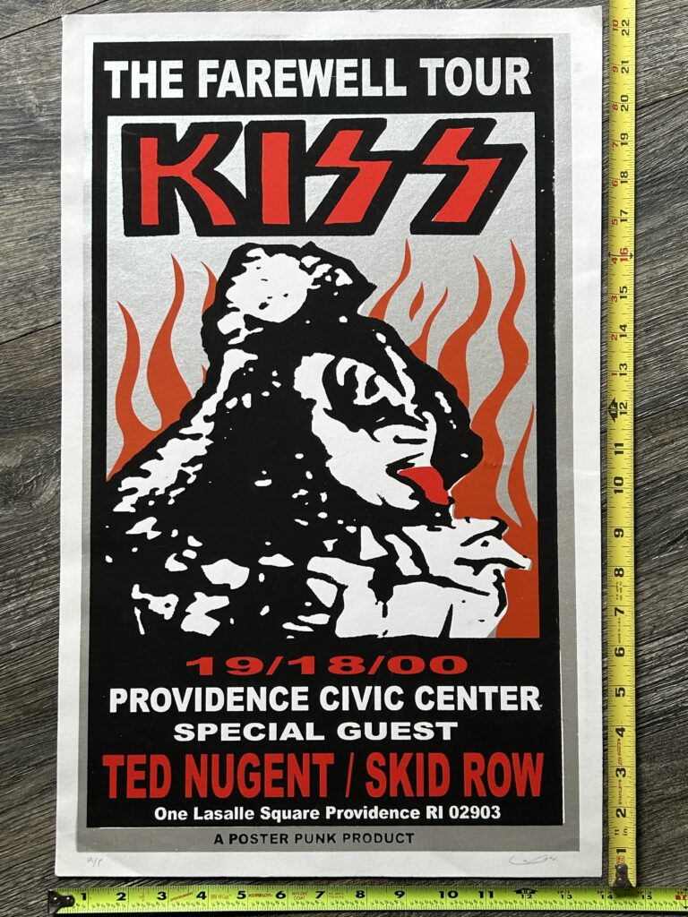KISS Concert Poster Farewell Tour 2000 Providence Artist Proof Vintage Kiss