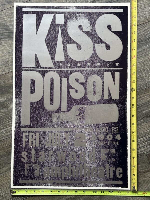 KISS Concert Poster Rock The Nation Tour Starwood Tenn 2004 Vintage Kiss Poison