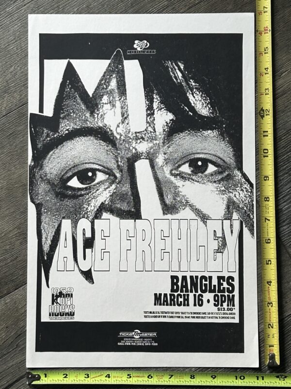 Kiss Concert Poster ACE FREHLEY Bangles Denver Mar 16 1994 Vintage Kiss Dynasty