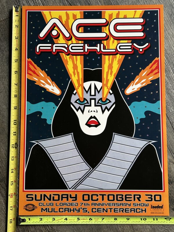 Kiss Concert Poster ACE FREHLEY Rock And Roll Over Mulcahy Oct 30 Vintage Kiss