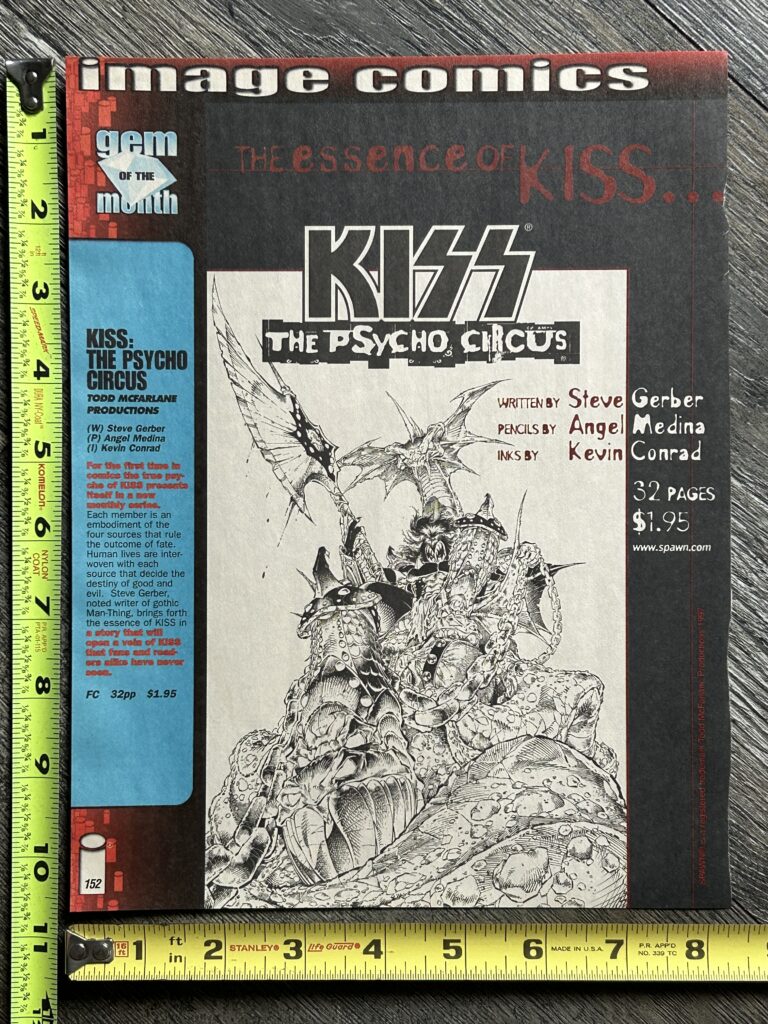 KISS Ad Advert Promo Psycho Circus Comic #1 McFarlane Image Comics Vintage Kiss