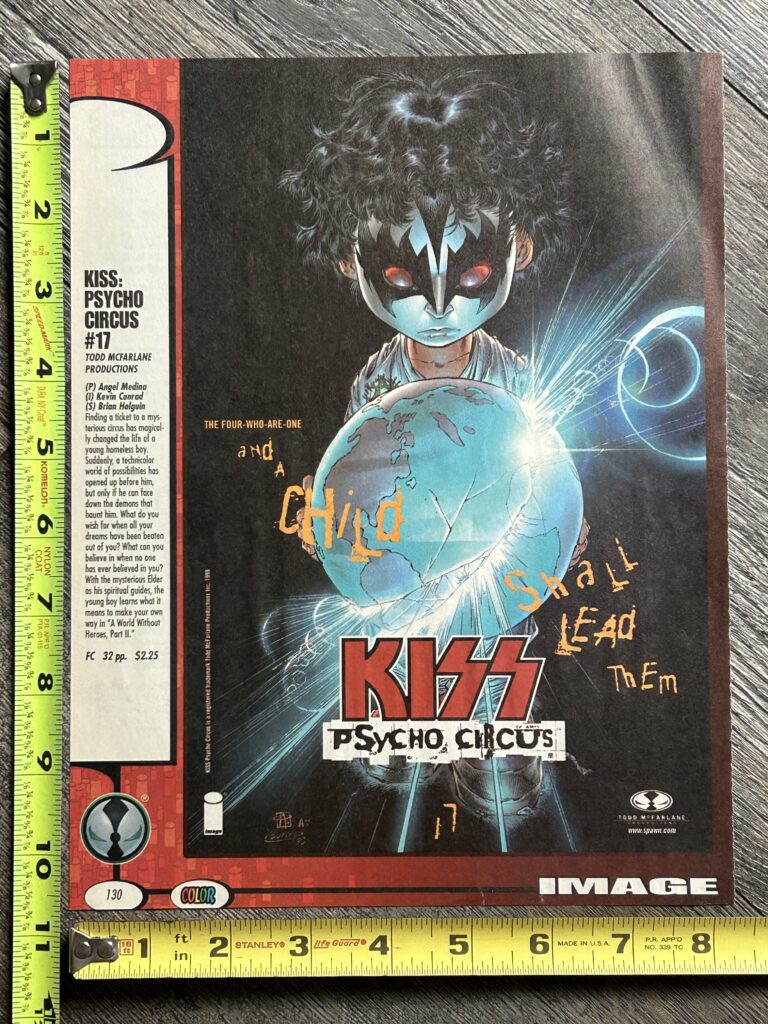 KISS Ad Advert Promo Psycho Circus Comic #17 McFarlane Image Comics Vintage Kiss