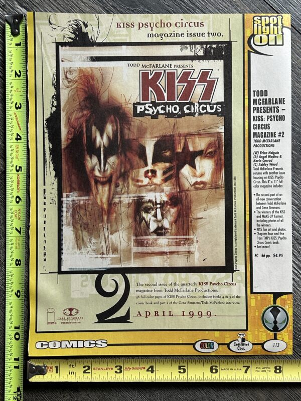 KISS Ad Advert Psycho Circus Magazine #2 McFarlane Image Comics Vintage Kiss
