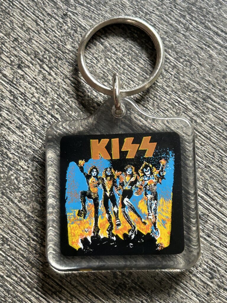 KISS Keychain Destroyer Lucite 2sided UNUSED Vintage Kiss Memorabilia 1980's