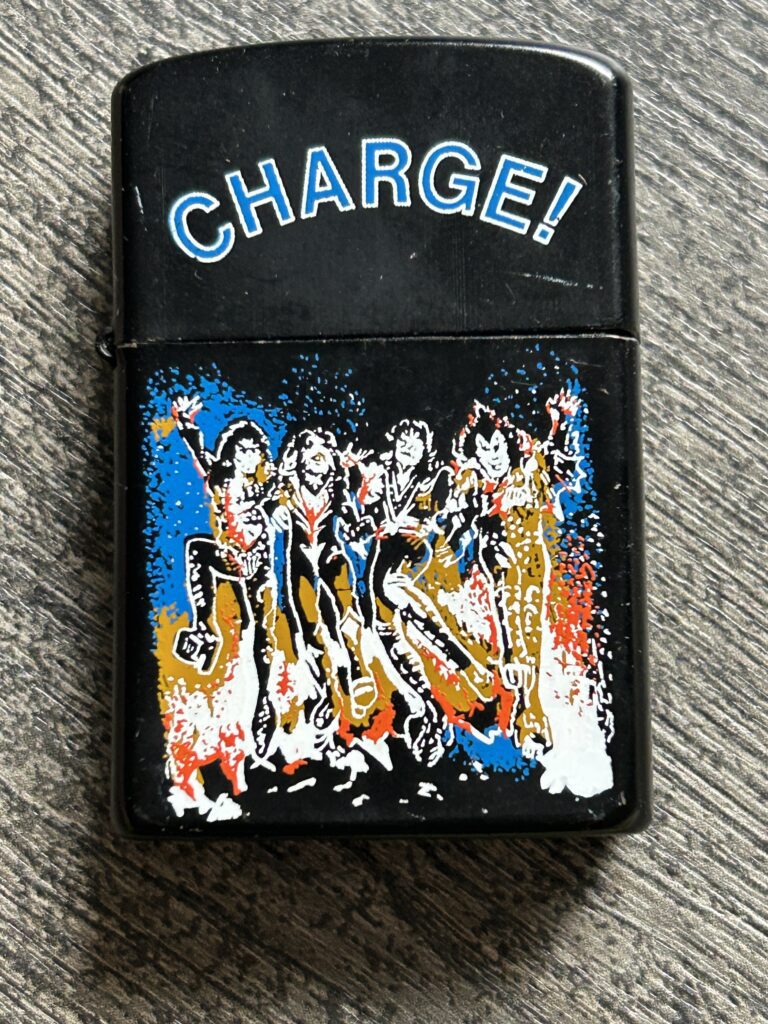 KISS Lighter Destroyer Flip Top Charge! Used Empty Vintage Kiss Memorabilia 80's
