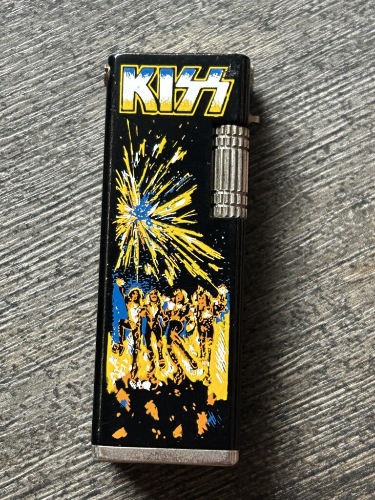 KISS Lighter Destroyer Fireworks Black Empty Vintage Kiss Memorabilia 1980's